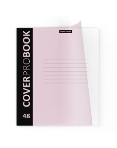 Тетрадь общая CoverProBook Pastel 48 листов А5 на скрепке в клетку розовая Erich krause
