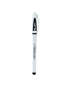 Ручка гелевая 0 5 мм чёрная корпус белый с резиновым держателем 12 шт Nobrand