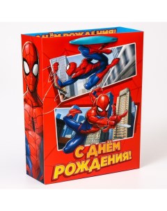 Пакет подарочный С днем рождения Человек паук 31х40х11 5 см Marvel