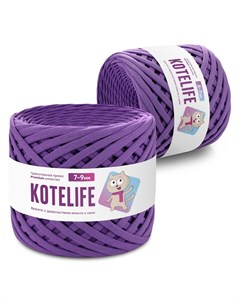 Трикотажная пряжа для вязания 7 9мм 100м набор 2шт цвет фиолетовый Kotelife