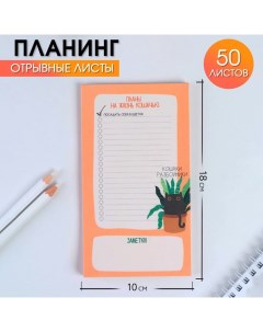 Планинг с отрывными листами 50 л Черный кот 4шт Artfox