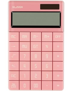 Калькулятор настольный Nusign ENS041pink 12 разрядов розовый Deli