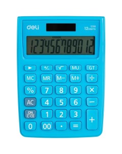 Калькулятор настольный E1238 BLUE 12 разрядов синий Deli