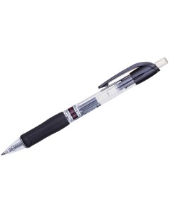 Ручка гелевая автоматическая CEO Jell черная 0 7мм грип Crown