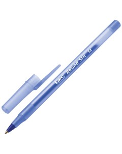 Ручка шариковая Round Stic СИНЯЯ корпус голубой узел 1 мм линия письма 0 32 мм Bic