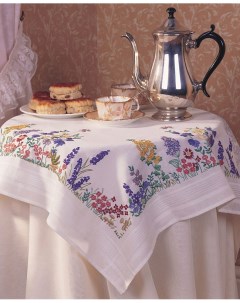 Набор для вышивания скатерть Spring Flower Tablecloth 80 80см MEZ Венгрия ETW08 Anchor