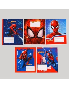 Тетрадь Супергерой Человек паук 12 листов клетка 20 шт Техмаркет