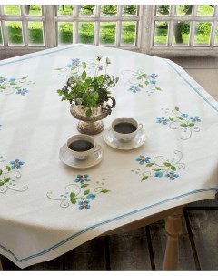 Набор для вышивания Blue Flower Tablecloth 90 90см MEZ Венгрия 9240000 02315 Anchor