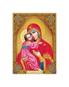 Алмазная мозаика картина стразами Икона Божьей Матери 40х50 см Nobrand