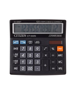 Калькулятор настольный CT 555N 12 разрядов черный Citizen
