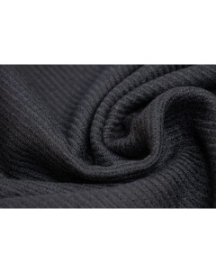 Ткань LO14 пальтовая шерсть черная горизонталь Unofabric