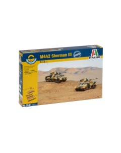Сборная модель 1 72 M4A2 SHERMAN III FAST ASSEMBLY две модели в коробке 7511 Italeri