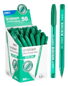 Ручка шариковая EQ19 GN зеленая Deli