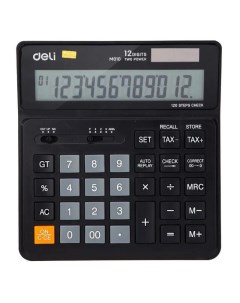 Калькулятор настольный EM01020 12 разрядный черный Deli
