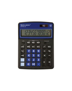 Калькулятор настольный Extra 12 BKBU 12 разрядов черно синий Brauberg
