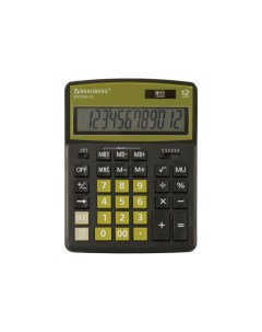 Калькулятор настольный Extra 12 BKOL 12 разрядов черно оливковый Brauberg