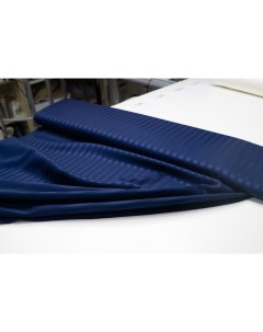 Ткань PEZZA77 Шерсть блузочная синяя в полоску 100x138 см Unofabric
