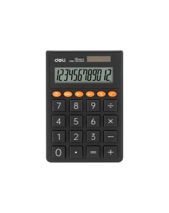 Калькулятор карманный EM130D GREY 12 разрядный темно серый Deli