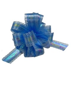 Бант шар МС 3841 подарочный перламутр с тиснением цвет голубой Nobrand