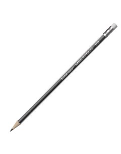 Чернографитный трехгранный карандаш с ластиком MEGAPOLIS HB в тубусе по 42 шт Erich krause