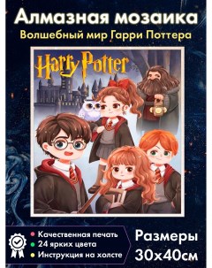 Алмазная мозаика Гарри Поттер и друзья в стиле аниме Fantasy earth