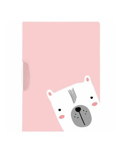 Папка скоросшиватель с зажимом А4 Медведь розовая Colorio