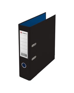 Папка регистратор AF0900 BKBL 75мм 2 х стороннее покрытие PVC черное синее Lamark