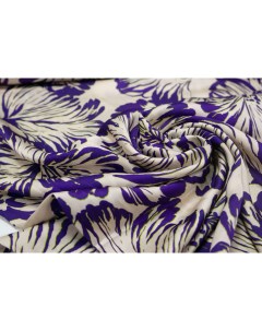 Ткань MON04951 Вискозный шелк фиолетовые цветы 100x130 см Unofabric