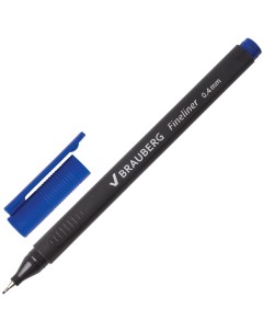 Ручка капиллярная Carbon синяя Brauberg