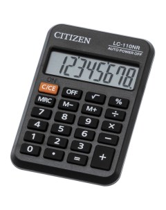 Калькулятор настольный LC 110NR 8 разрядов черный Citizen