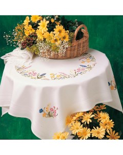 Набор для вышивания скатерть Spring Garland Tablecloth 80 80см MEZ Венгрия ETW14 Anchor