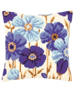 Набор для вышивания крестом Синие анемоны PN 0145051 40x40 см Vervaco