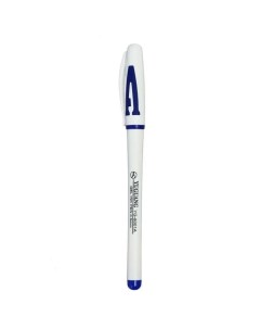Ручка гелевая 0 5 мм синяя корпус белый с резиновым держаталем 12 шт Nobrand