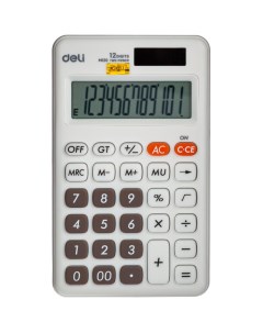 Калькулятор карманный EM120WHITE 12 разрядов белый Deli