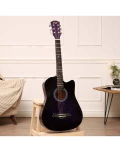 Акустическая гитара QD H38Q hw 9915648 фиолетовая Music life