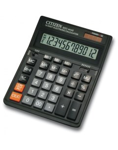 Калькулятор настольный SDC 444S бухгалтерский 12 разрядов черный Citizen