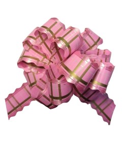 Бант шар МС 3850 подарочный цветной с рисунком цвет розовый Nobrand
