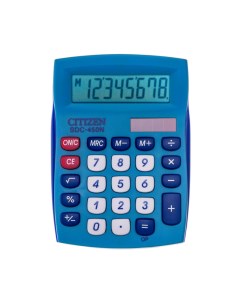 Калькулятор настольный SDC 450NBLCFS 8 разрядов синий Citizen