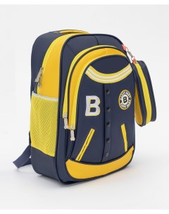 Рюкзак 222BBBS21010000 школьный с карманами разноцветный Button blue
