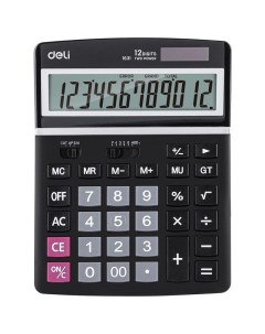 Калькулятор настольный E1631 12 разрядов черный Deli