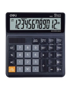 Калькулятор настольный EM01120 12 разрядный черный Deli