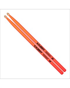 7KLHBOR5B 5B Барабанные палочки граб флуоресцентные оранжевые Kaledin drumsticks