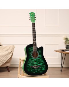 Акустическая гитара QD H38Q hw 9915651 зелёная Music life