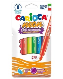 Фломастеры для бумаги Neon 8 цветов 1 4 7 мм Carioca