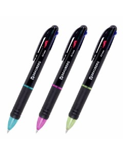 Ручка многоцветная шариковая автоматическая Multicolor 4 цвета 0 7 мм ассорти Brauberg