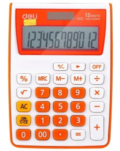 Калькулятор настольный E1122 OR 12 разрядов оранжевый Deli