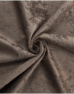 Ткань мебельная Велюр модель Рояль принт на темно коричневом фоне Крокус