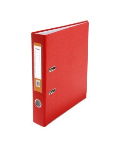 Папка регистратор а4 50 мм полипропилен металлическая окантовка карман на корешок собранная красная Calligrata