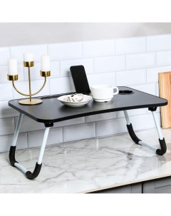 Столик поднос для завтрака для ноутбука складной серый 60х40 см Дарим красиво