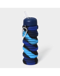 Бутылка складная 500 мл 7 21 см цвет синий Nobrand